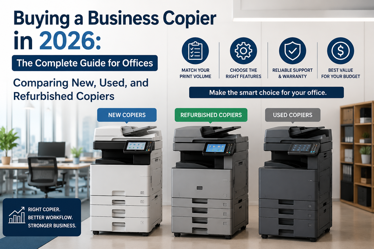 Used vs. Refurbished vs. New Copiers: Which Office Copier Is the Best Value for Your Business?
