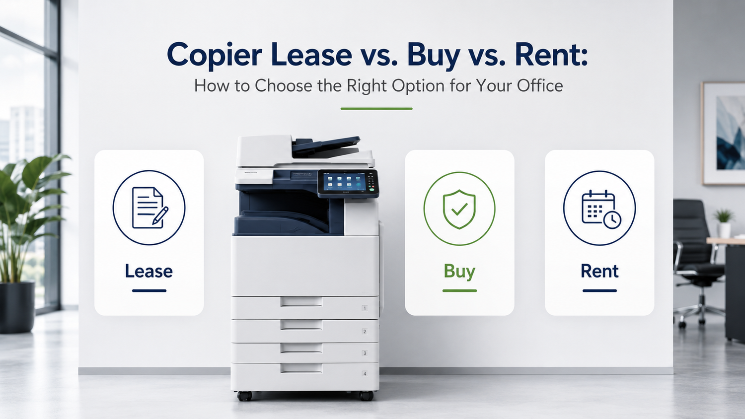 Copier Lease vs. Buy vs. Rent: How to Choose the Right Option for Your Office