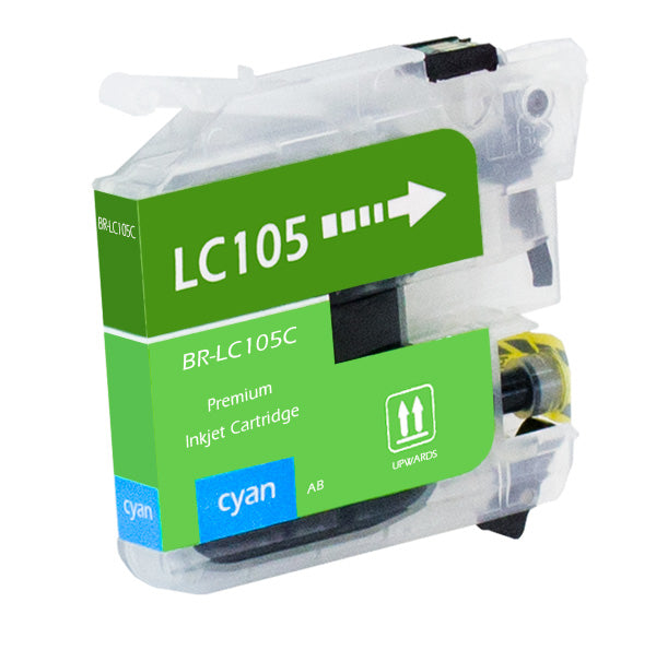 Compatible Cyan Ink Cartridge for Brother MFC-D6920DW / MFC-J4310DW + More 1.2K Super High Yield (LC105C / LC105)