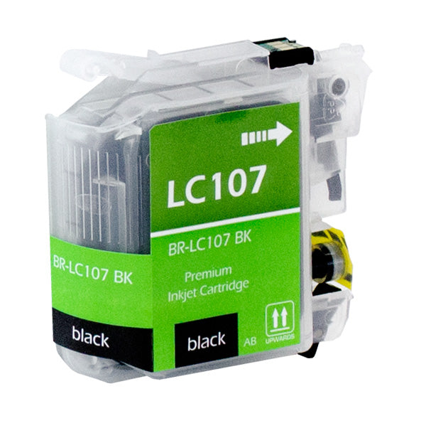Compatible Black Ink Cartridge for Brother MFC-J4310DW / MFC-J4410DW + More 1.2K Super High Yield (LC107BK)