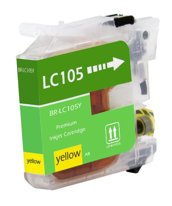 Compatible Yellow Ink Cartridge for Brother MFC-D6920DW / MFC-J4310DW + More 1.2K Super High Yield (LC105Y / LC105)