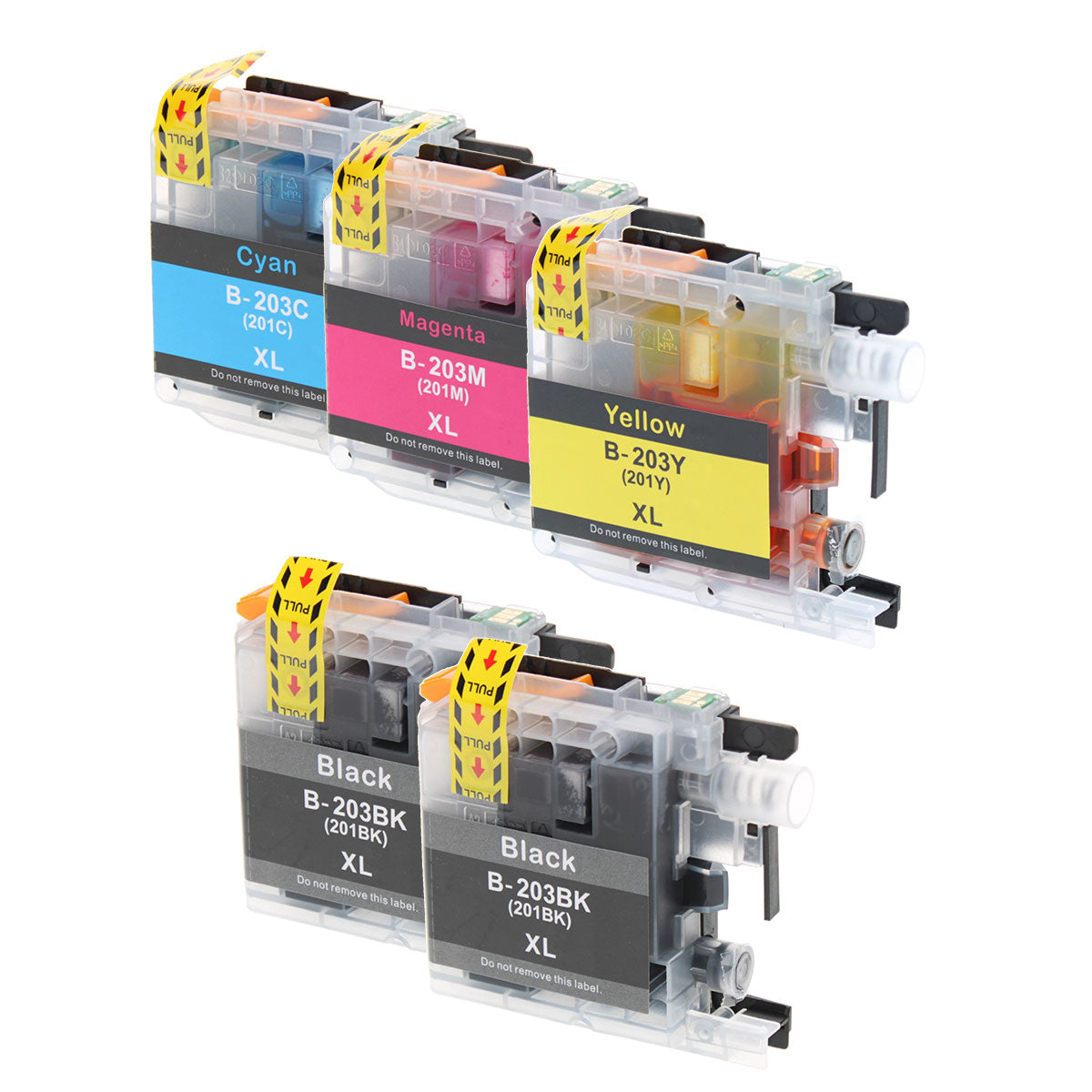 Compatible Multicolor Ink Cartridge for Brother DCP-J4120DW / DCP-J562DW + More 2K 5-Pack (LC2035PKS)