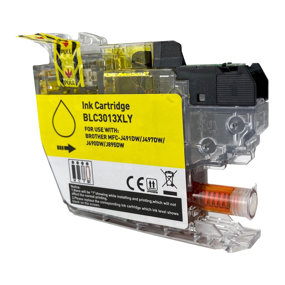 Compatible Yellow Ink Cartridge for Brother MFC-J491DW / MFC-J497DW + More (LC3013Y / LC3013)