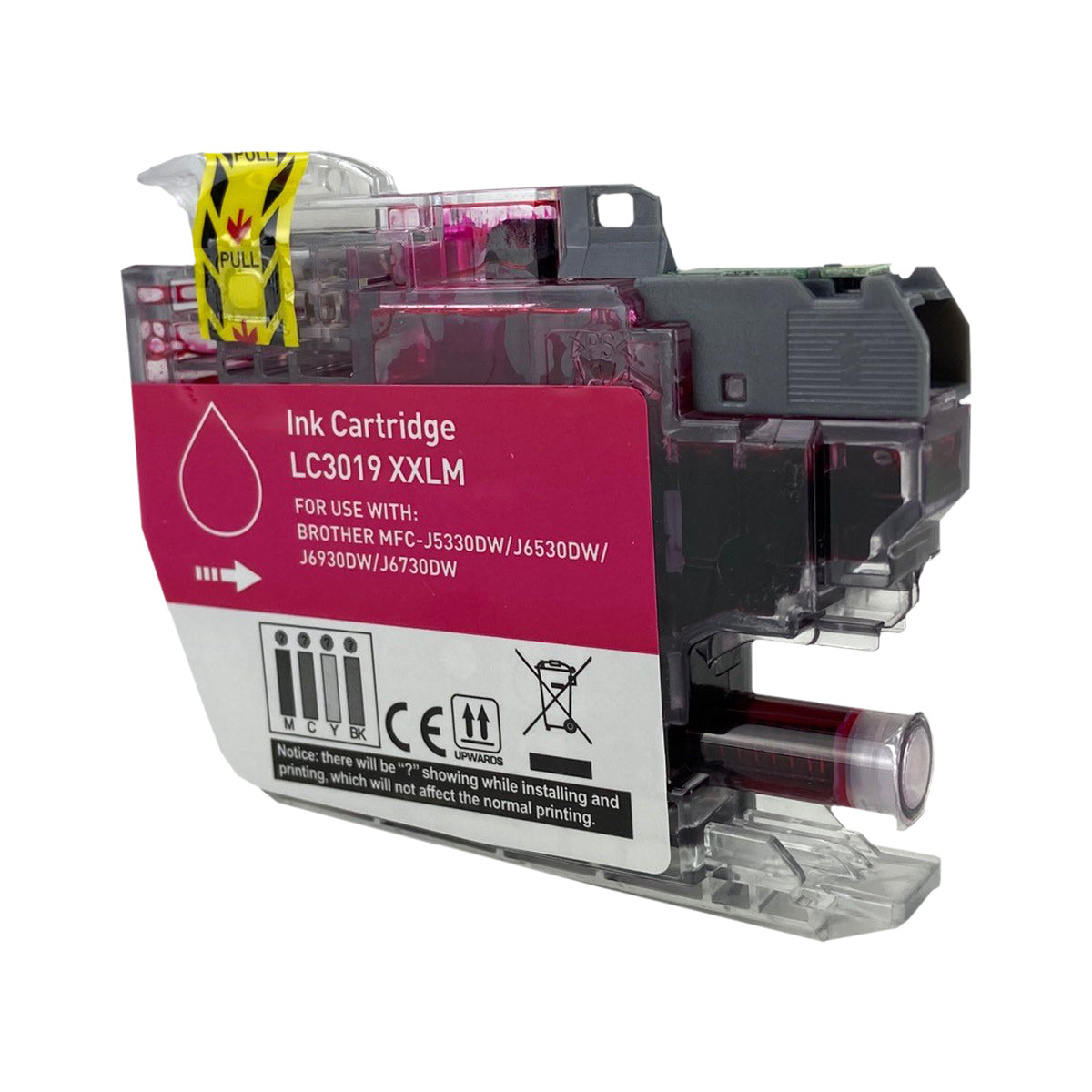 Compatible Magenta Ink Cartridge for Brother MFC-J5330DW / MFC-J6530DW + More 1.5K Super High Yield (LC3019M / LC3019)
