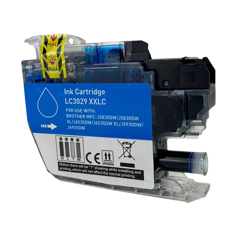 Compatible Cyan Ink Cartridge for Brother MFC-J5830DW / MFC-J5830DW XL + More 1.5K Super High Yield (LC3029C / LC3029)