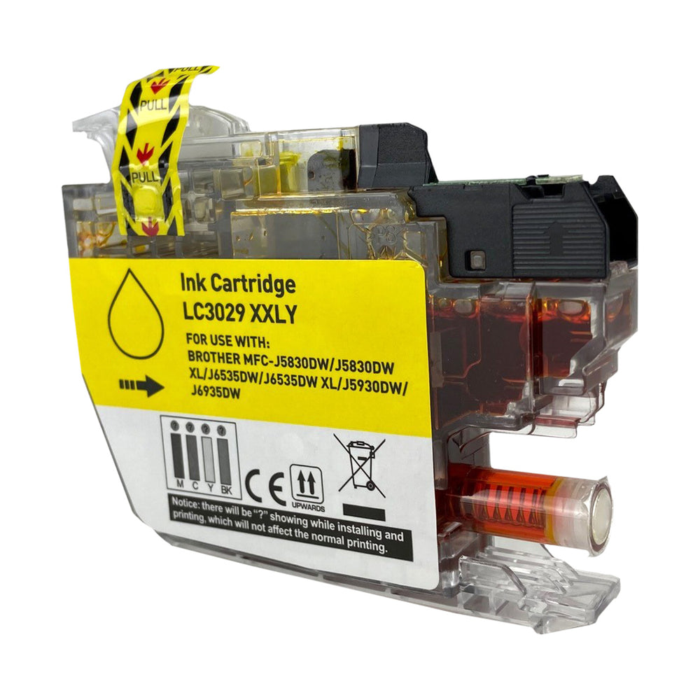 Compatible Yellow Ink Cartridge for Brother MFC-J5830DW / MFC-J5830DW XL + More 1.5K Super High Yield (LC3029Y / LC3029)