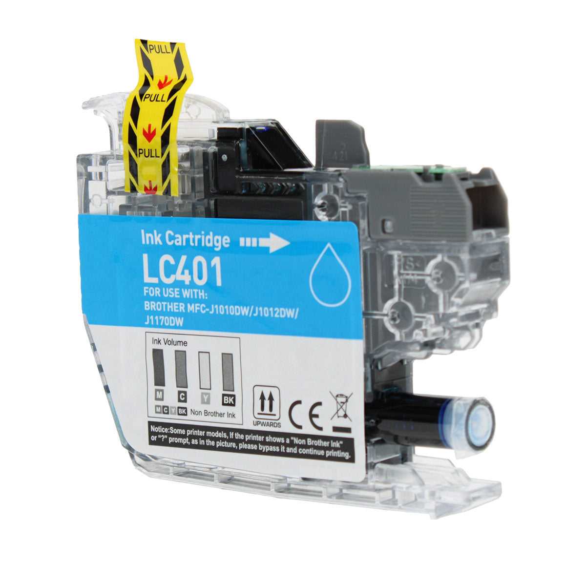 Compatible Cyan Ink Cartridge for Brother MFC-J1010 / MFC-J1012 + More (LC401C)