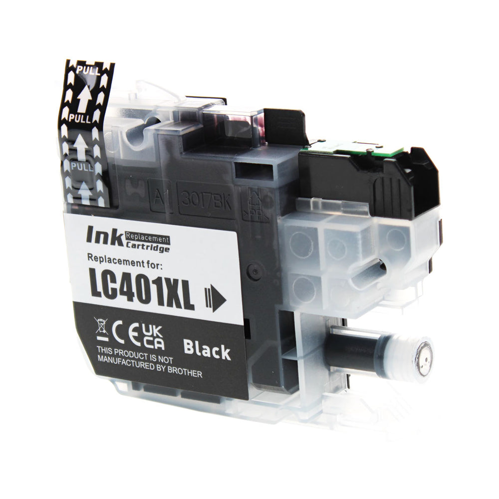 Compatible Black Ink Cartridge for Brother MFC-J1010 / MFC-J1012 + More (LC401XLBK)