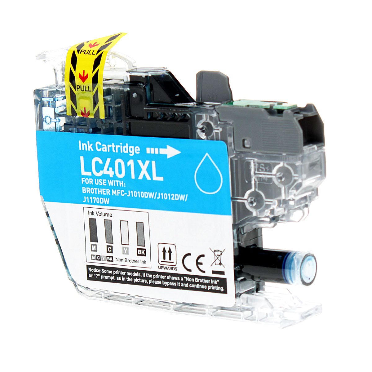 Compatible Cyan Ink Cartridge for Brother MFC-J1010 / MFC-J1012 + More (LC401XLC)