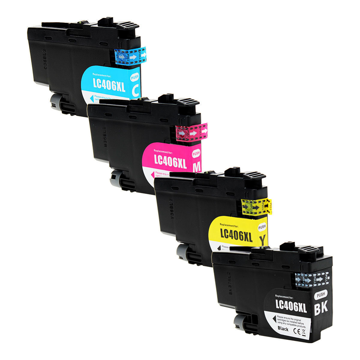 Compatible Multicolor Ink Cartridge for Brother MFC-J4335 / MFC-J4345 + More 1K 4-Pack (LC406XL4PKS / LC406XL)