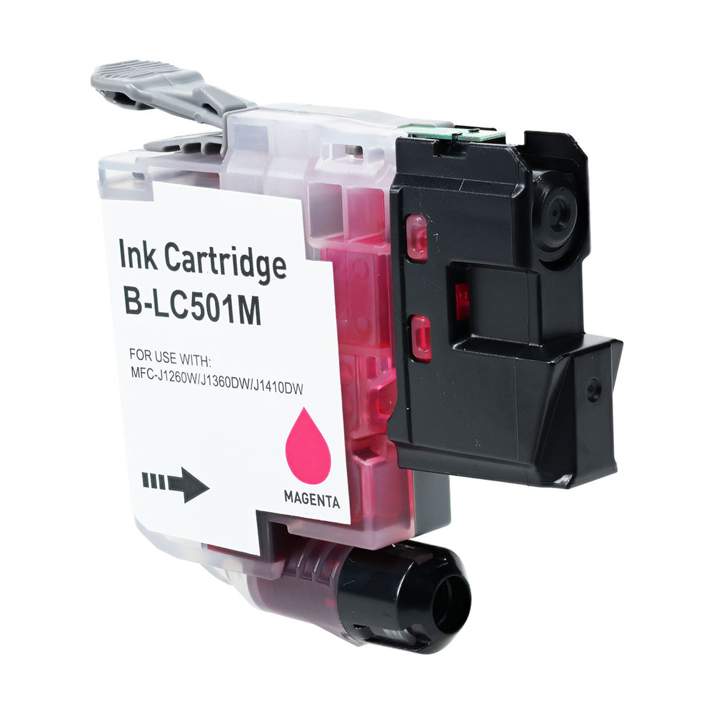 Compatible Magenta Ink Cartridge for Brother WORK SMART MFC-J1260W / WORK SMART MFC-J1360DW + More (LC501M / LC501)