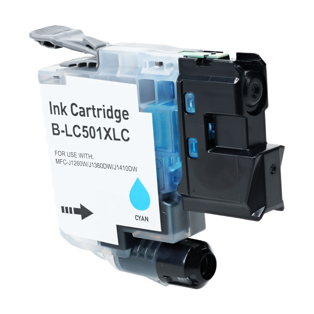Compatible Cyan Ink Cartridge for Brother WORK SMART MFC-J1260W / WORK SMART MFC-J1360DW + More (LC501XLC)