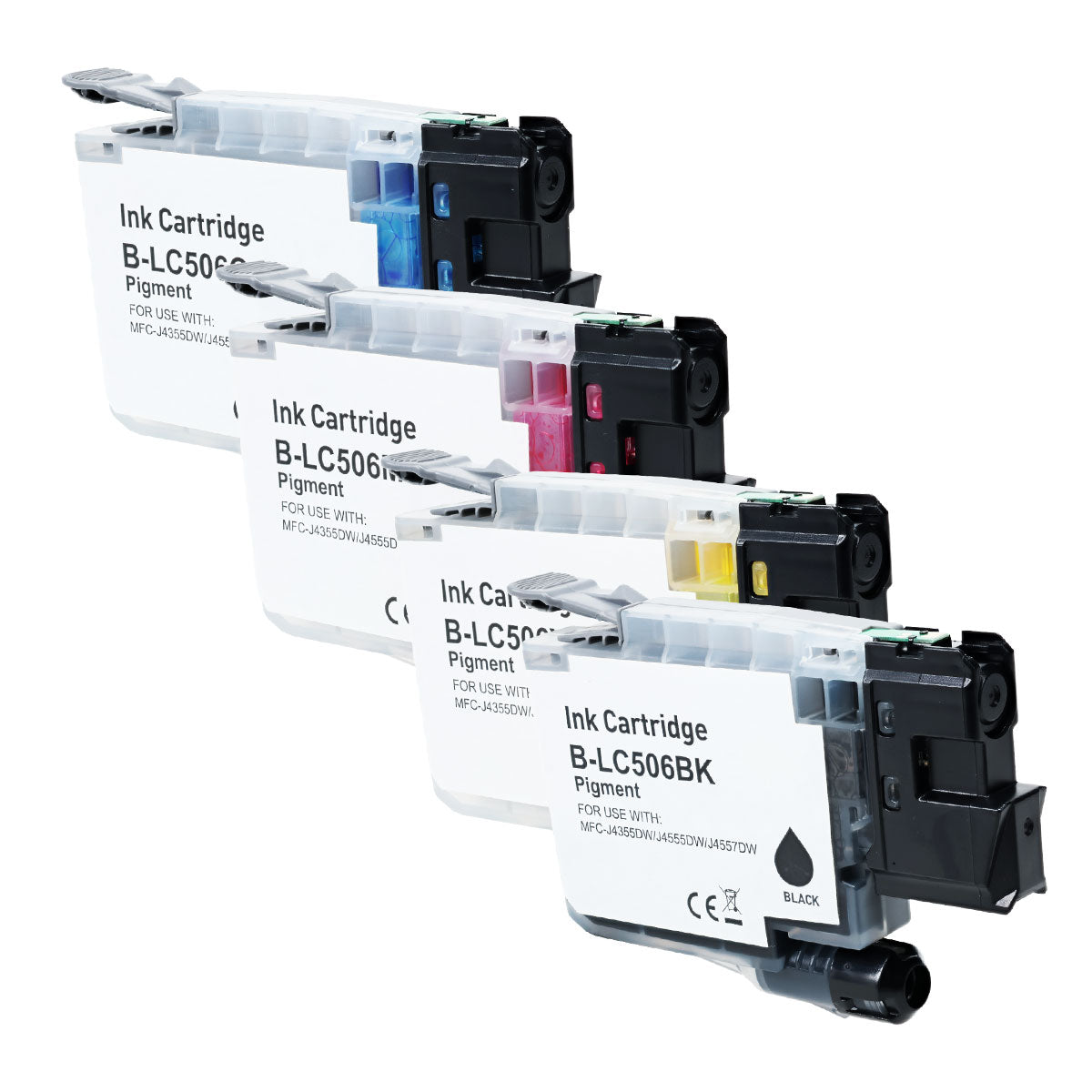 Compatible Multicolor Ink Cartridge for Brother MFC-4557DW / MFC-J4355DW + More 1K 4-Pack (LC5064PKS / LC506)