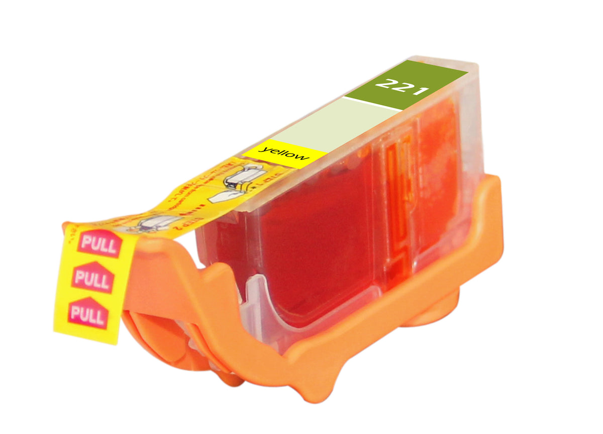 Compatible Yellow Ink Cartridge for Canon PIXMA IP3600 / PIXMA IP4600 + More (CLI-221Y / 221)