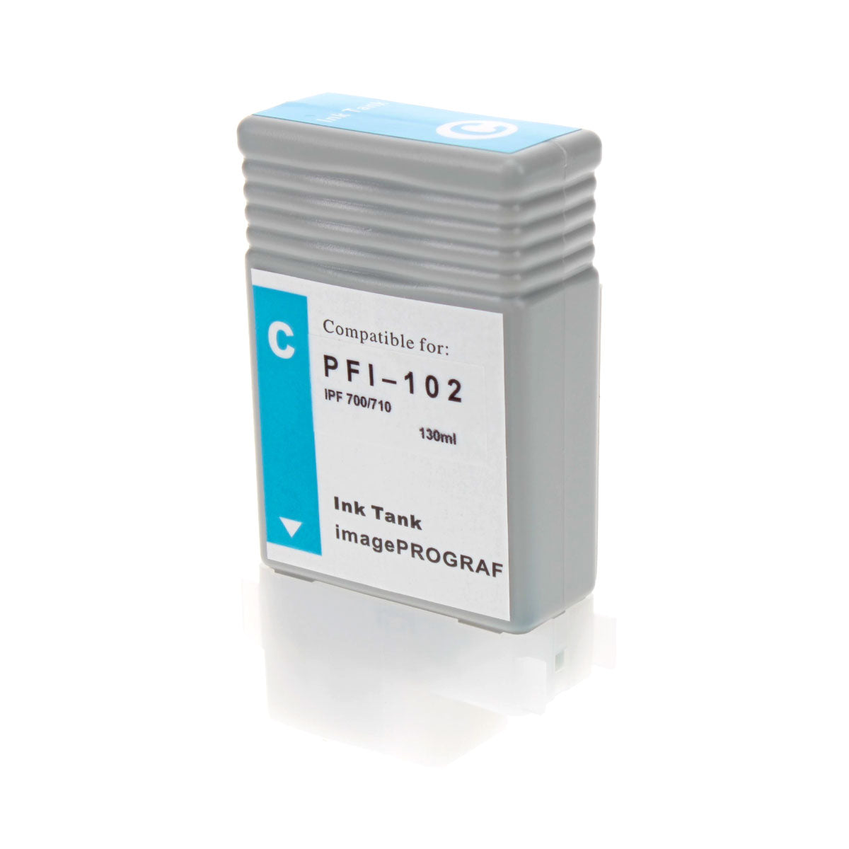 Remanufactured Cyan Ink Cartridge for Canon IMAGEPROGRAPH IPF 500 / IMAGEPROGRAPH IPF 510 + More 130 ML (0896B001 / PFI-102C)