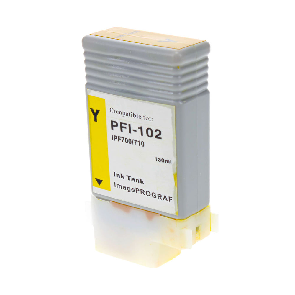 Remanufactured Yellow Ink Cartridge for Canon IMAGEPROGRAPH IPF 500 / IMAGEPROGRAPH IPF 510 + More 130 ML (0898B001 / PFI-102Y)