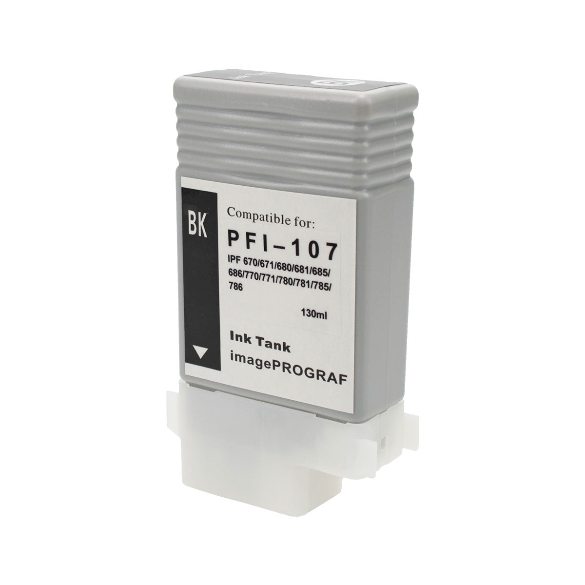Compatible Black Ink Cartridge for Canon IMAGEPROGRAF IPF670 / IMAGEPROGRAF IPF680 + More 130ml (PFI-107BK / 6705B001)
