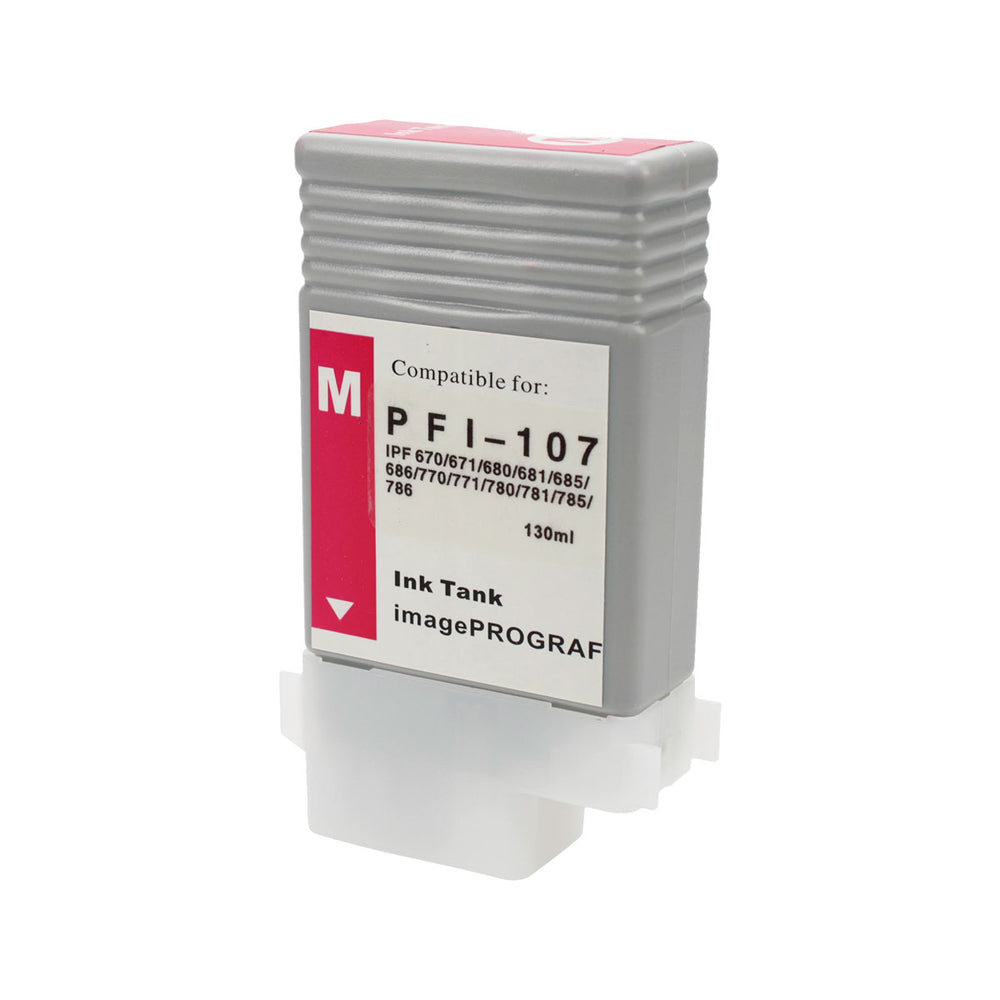 Compatible Magenta Ink Cartridge for Canon IMAGEPROGRAF IPF670 / IMAGEPROGRAF IPF680 + More 130ml (PFI-107M / 6707B001)