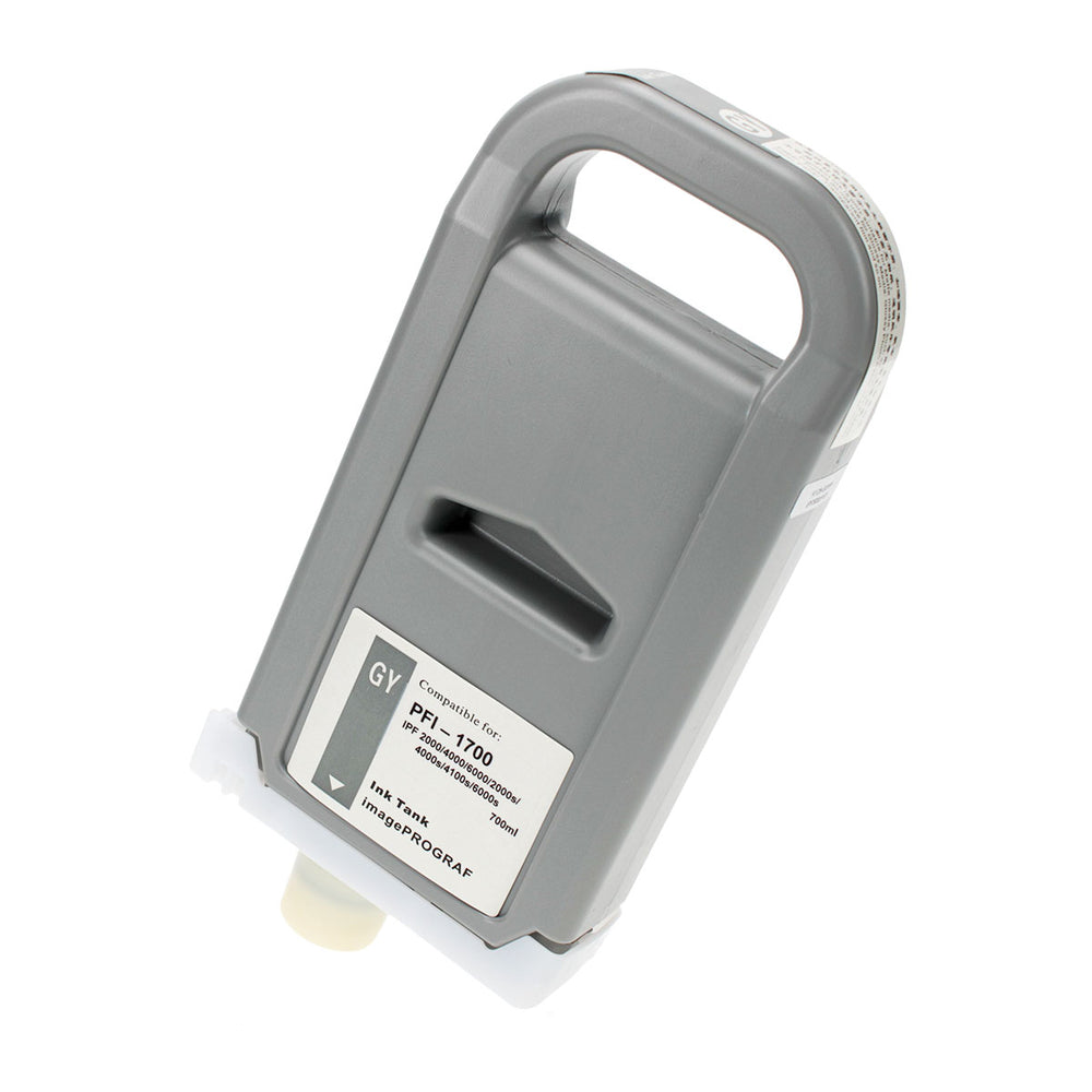 Remanufactured Gray Ink Cartridge for Canon IMAGEPROGRAF PRO-2000 / IMAGEPROGRAF PRO-2100 + More 700ml (0781C001 / PFI-1700GY)