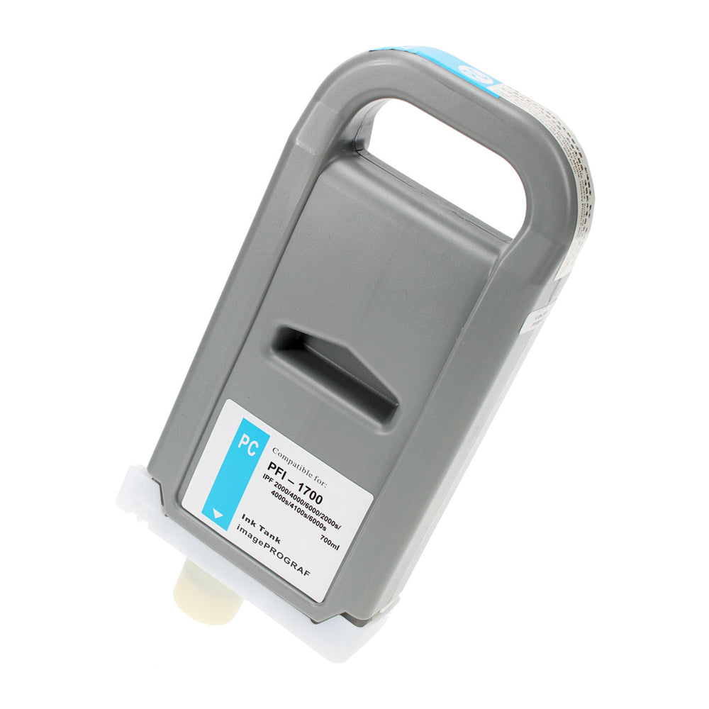 Remanufactured Photo Cyan Ink Cartridge for Canon IMAGEPROGRAF PRO-2000 / IMAGEPROGRAF PRO-2100 + More 700ml (0779C001 / PFI-1700PC)