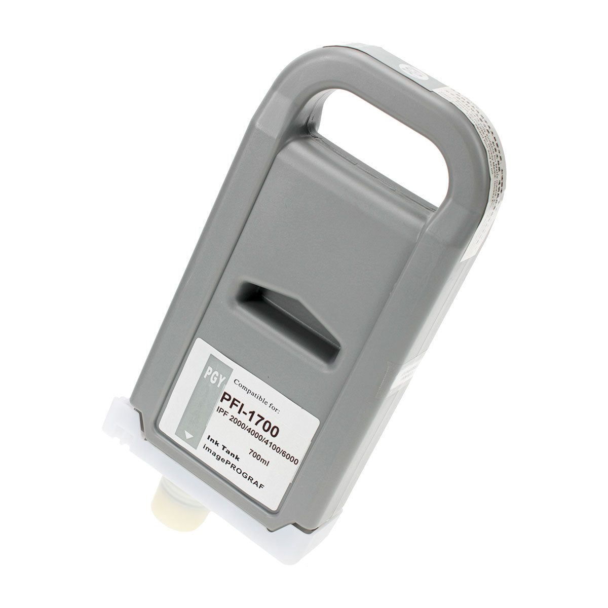 Remanufactured Gray Ink Cartridge for Canon IMAGEPROGRAF PRO-2000 / IMAGEPROGRAF PRO-2100 + More 700ml (0782C001 / PFI-1700PGY)
