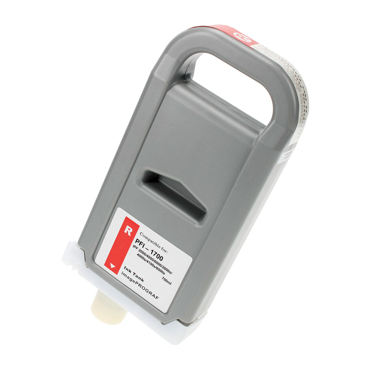 Remanufactured Red Ink Cartridge for Canon IMAGEPROGRAF PRO-2000 / IMAGEPROGRAF PRO-2100 + More 700ml (0783C001 / PFI-1700R)