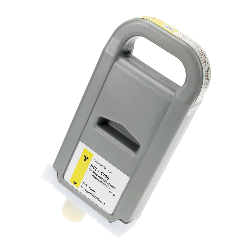 Remanufactured Yellow Ink Cartridge for Canon IMAGEPROGRAF PRO-2000 / IMAGEPROGRAF PRO-2100 + More 700ml (0778C001 / PFI-1700Y)