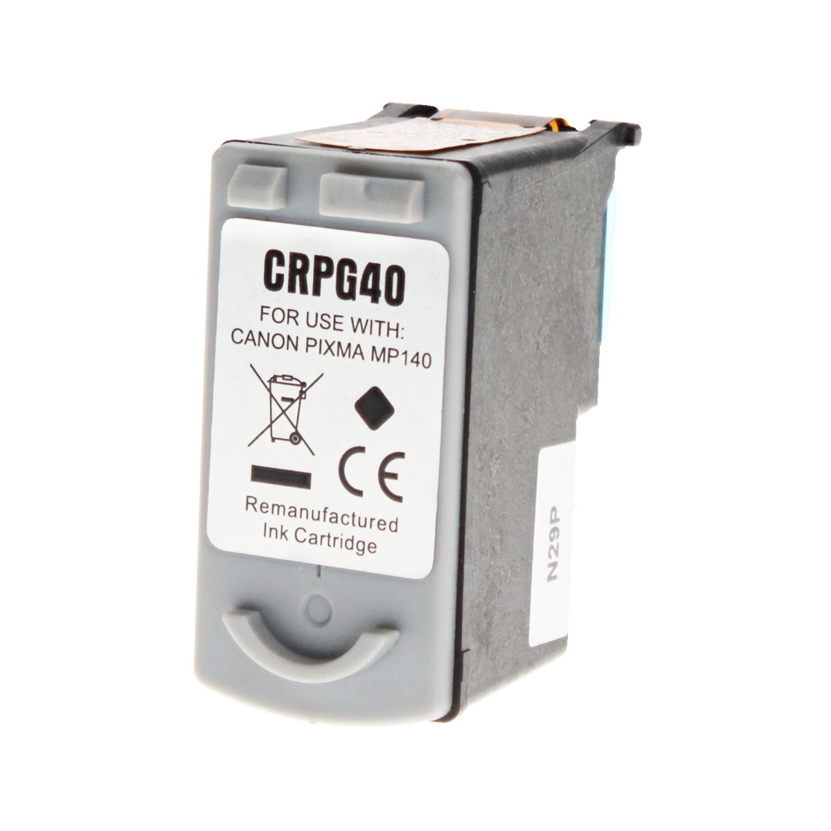 Remanufactured Black Ink Cartridge for Canon FAX JX200 / IP1300 + More (0615B002 / 0616B002)