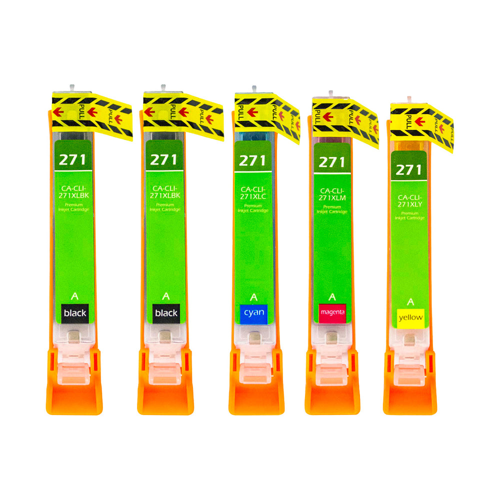 Remanufactured Multicolor Ink Cartridge for Canon PIXMA MG5720 / PIXMA MG5721 + More 5-Pack (PGI270XL/CLI-271XL 5-PK / CLI271XL)