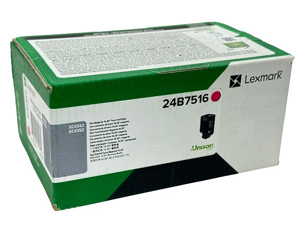OEM Lexmark (24B7516) Toner Cartridge, Magenta, 14.2K Yield