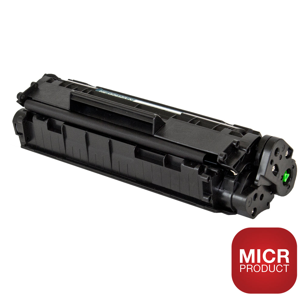 Compatible Black Toner Cartridge for HP LJ 1010 / LJ1012 + More 2K Yield MICR (Q2612A / 12A)
