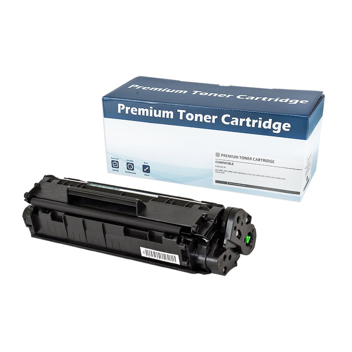 Compatible Black Toner Cartridge for HP FAX L120 / FAX L140 + More 2K Yield (Q2612A / 0263B001AA)
