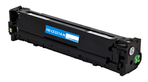 Remanufactured Cyan Toner Cartridge for HP COLOR LJ CM1415FN / COLOR LJ CM1415FNW + More 1.3K Yield (CE321A / 128A)