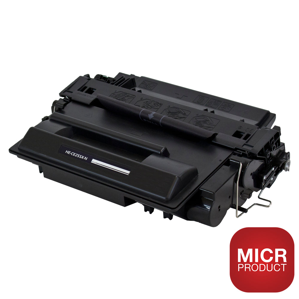 Compatible Black Toner Cartridge for HP LJ 500 MFP M525C / LJ 500 MFP M525DN + More 12.5K High Yield MICR (CE255X / 55X)