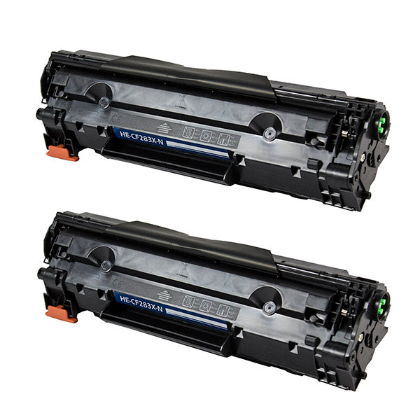 Compatible Black Toner Cartridge for HP LJ PRO M201DW / LJ PRO M201N + More 2.2K High Yield 2-Pack (CF283X / 83X)