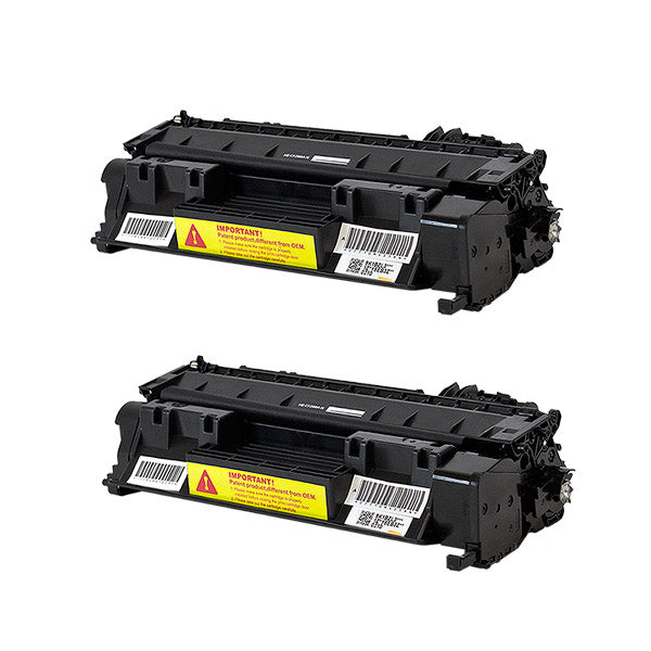 Compatible Black Toner Cartridge for HP LJ PRO 400 M401DN / LJ PRO 400 M401DNE + More 2.7K Yield 2-Pack (CF280A / 80A)