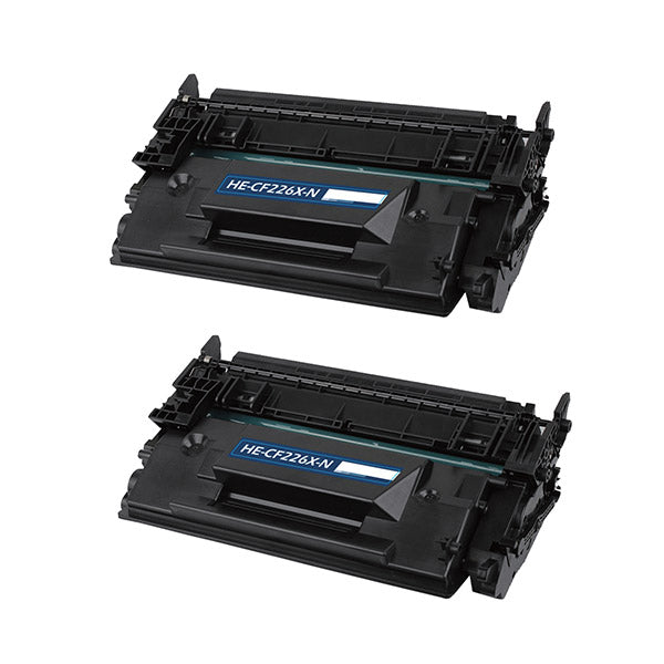 Compatible Black Toner Cartridge for HP LJ PRO M402DN / LJ PRO M402DW + More 9K High Yield 2-Pack (CF226X / 26X)