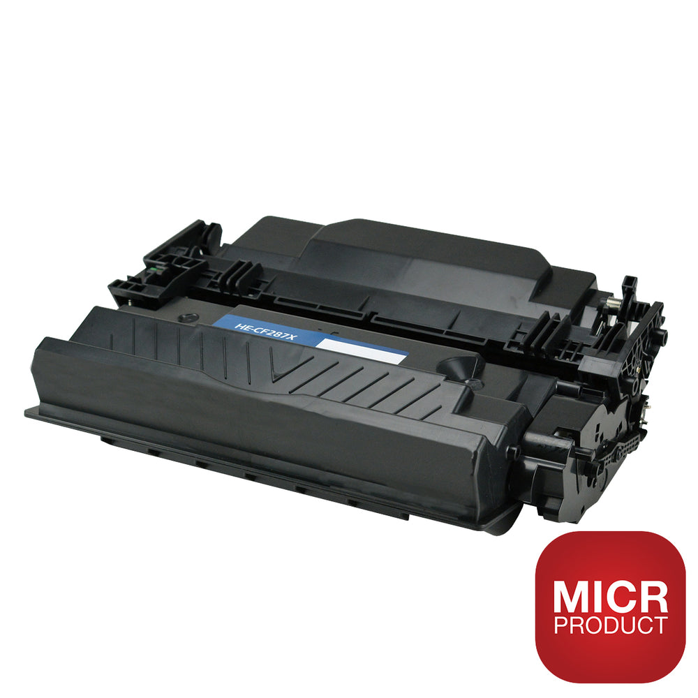 Compatible Black Toner Cartridge for HP LJ ENTERPRISE M506DH / LJ ENTERPRISE M506DN + More 18K High Yield MICR (CF287X / 87X)