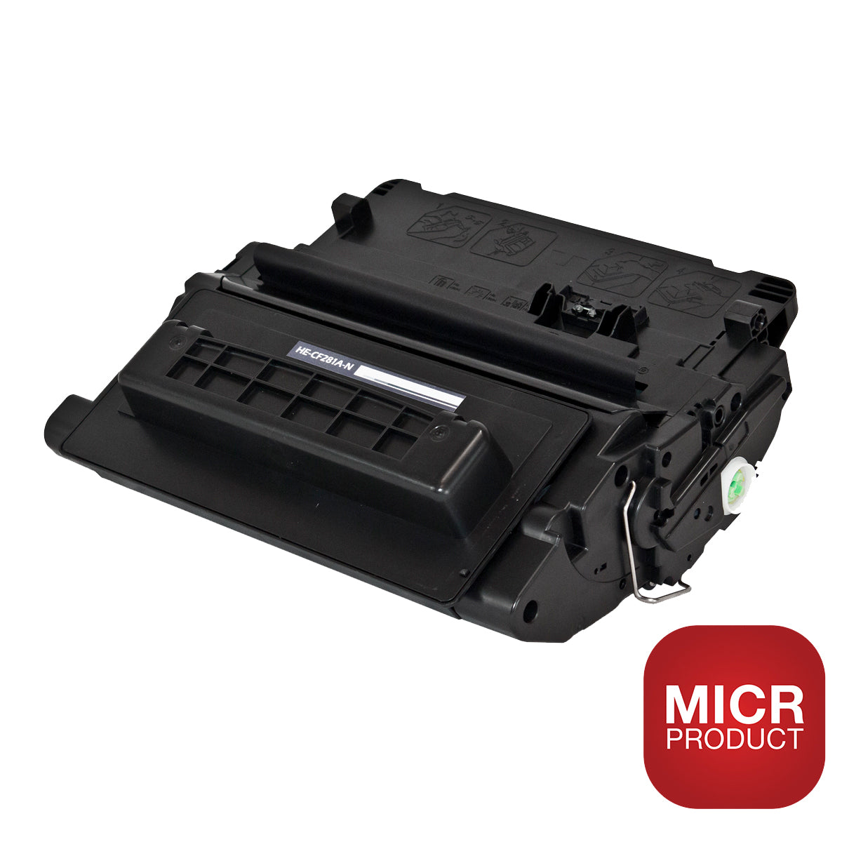 Compatible Black Toner Cartridge for HP LJ FLOW MFP M630Z / LJ M604DN + More 10.5K Yield MICR (CF281A / 81A)