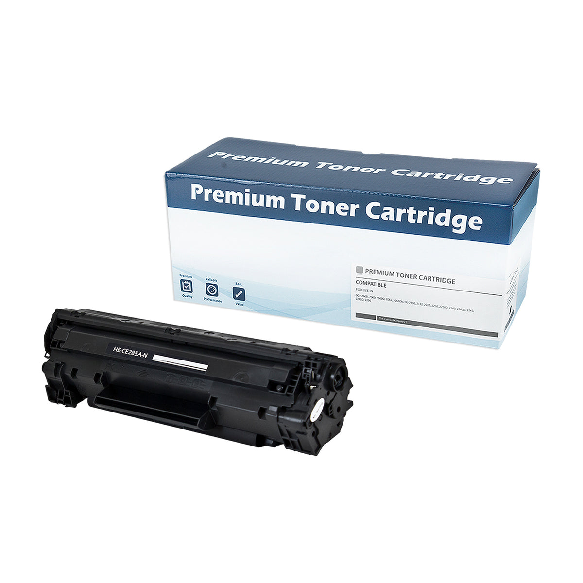 Compatible Black Toner Cartridge for HP IMAGECLASS LBP-6000 / IMAGECLASS LBP-6030W + More 1.6K Yield (CE285A / 3484B001AA)