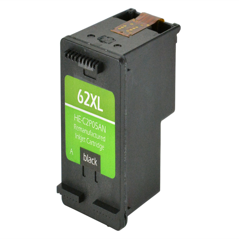 Remanufactured Black Ink Cartridge for HP ENVY 5540 / ENVY 5640 + More (C2P05AN / 62XL)