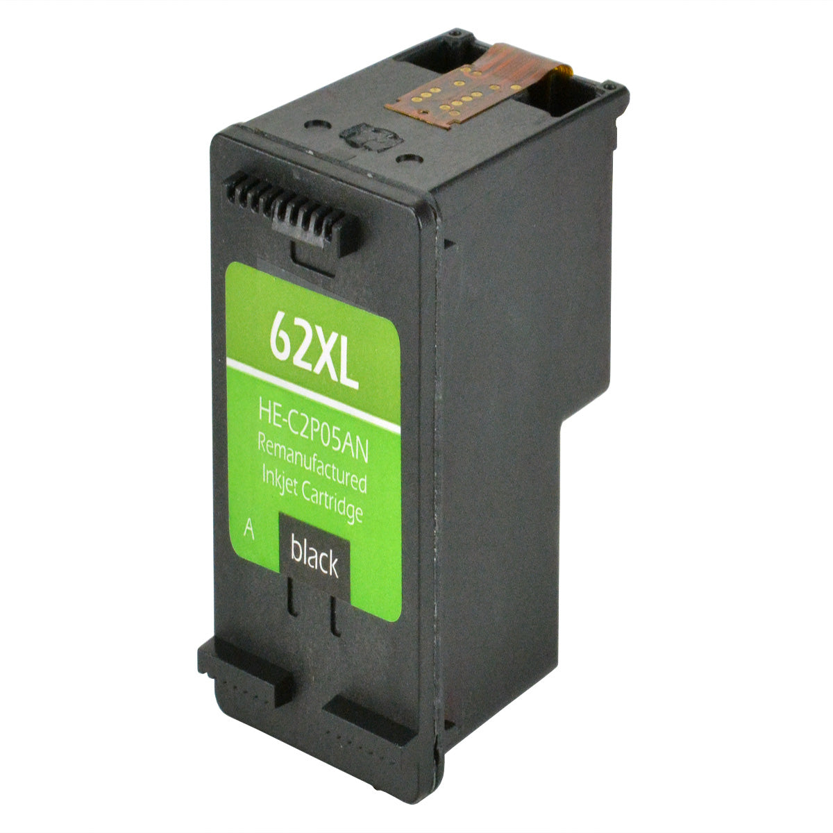 Remanufactured Black Ink Cartridge for HP ENVY 5540 / ENVY 5640 + More (C2P05AN / 62XL)