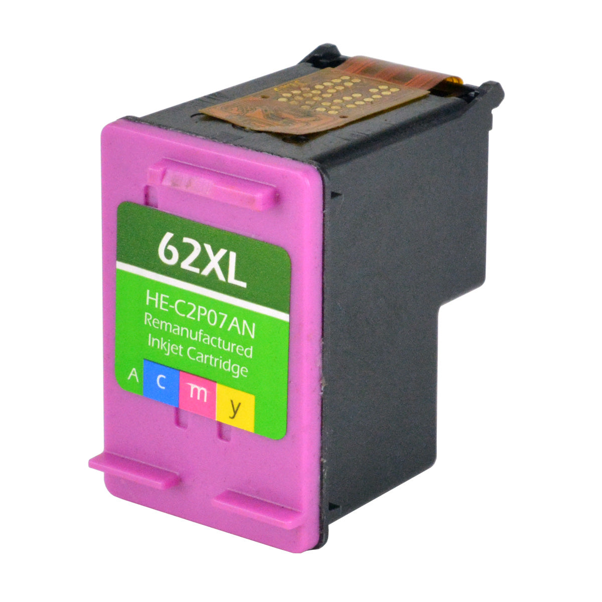 Remanufactured Tri-Color Ink Cartridge for HP ENVY 5540 / ENVY 5640 + More (C2P07AN / 62XL)