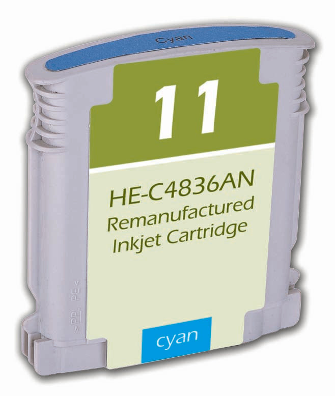 Remanufactured Cyan Ink Cartridge for HP BI1100 / BI2200 + More 28ML (C4836AN / 11)