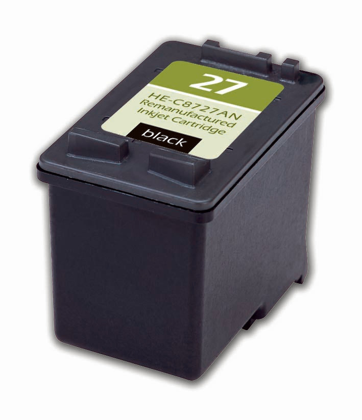 Remanufactured Black Ink Cartridge for HP 3320 / 3420 + More (C8727AN / 27)