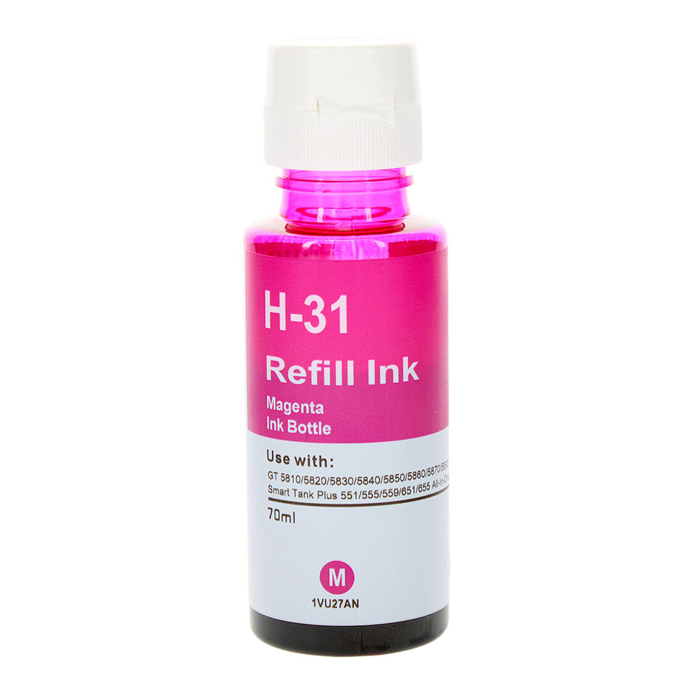 Compatible Magenta Ink Bottle for HP SMART TANK 5000 / SMART TANK 5101 + More (1VU27AN / 31)
