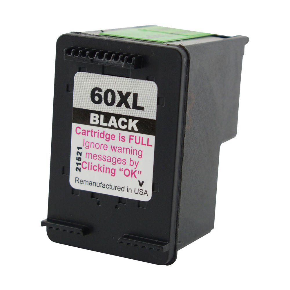 Remanufactured Black Ink Cartridge for HP DESKJET D1660 / DESKJET D2500 + More (CC641WN / 60XL)