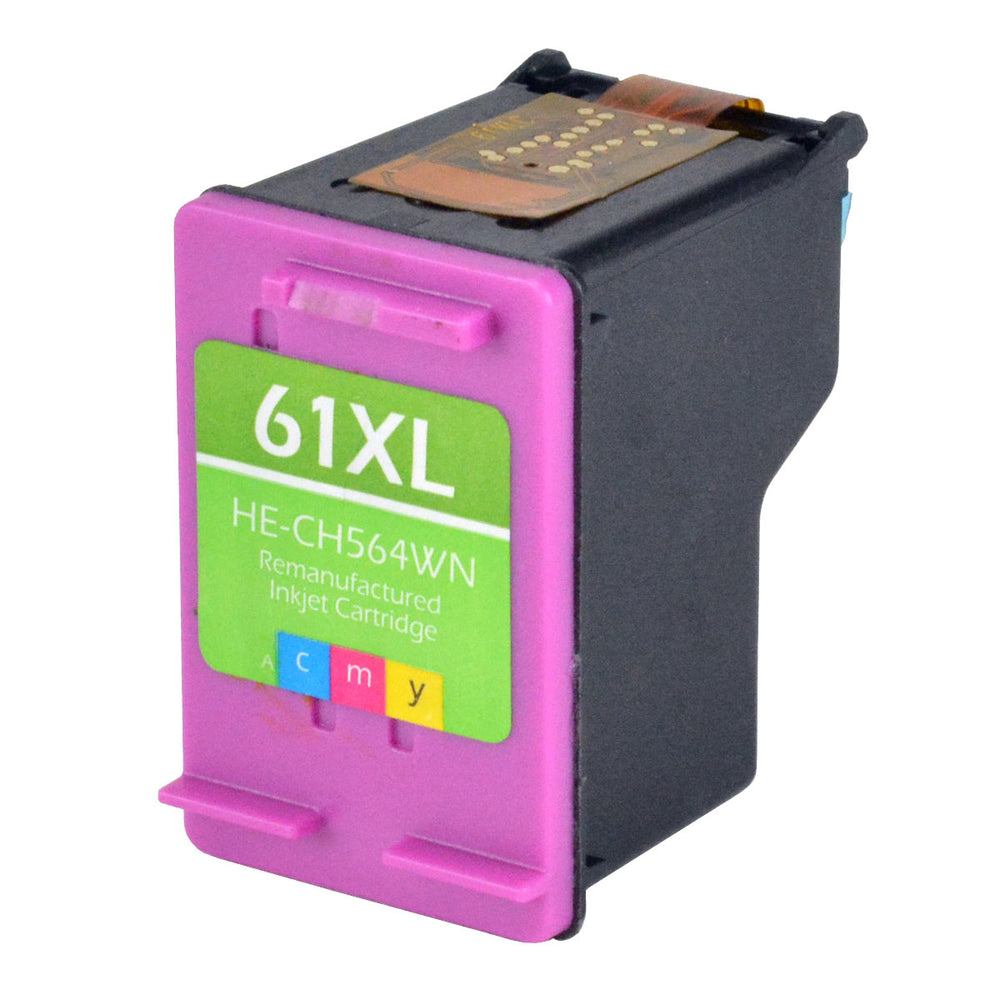 Remanufactured Tri-Color Ink Cartridge for HP 4635 OFFICEJET E SERIES / DESKJET 1000-J110A + More (CH564WN / 61XL)