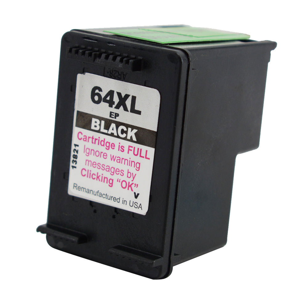 Remanufactured Black Ink Cartridge for HP ENVY INSPIRE 7255E / ENVY INSPIRE 7955E + More (N9J92AN / 64XL)