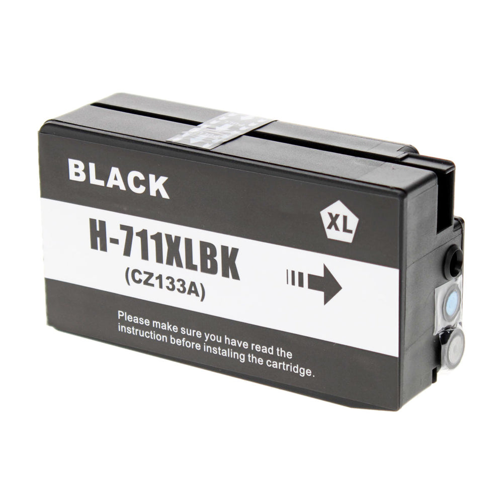 Remanufactured Black Ink Cartridge for HP DESIGNJET T100 / DESIGNJET T120 + More 80ml (CZ133A / 711)